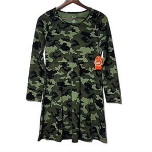 Wonder Nation Big Girls Long Sleeve Camouflage Dress NWT